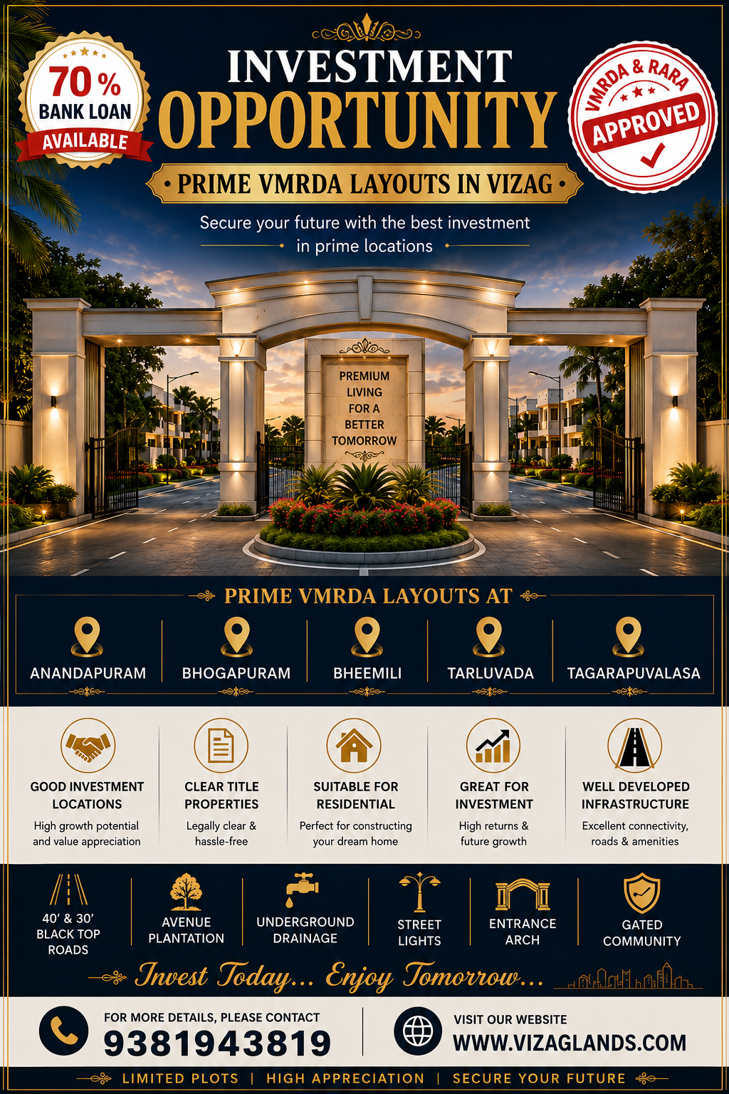 BEVERLY HILLS BHOGAPURAM, PLOTS IN BHOGAPURAM