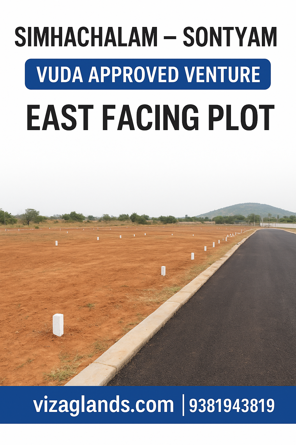 Plots for sale Simhachalam, VUDA approved plots in Simhachalam,Sontyam highway-facing plots, Vizag