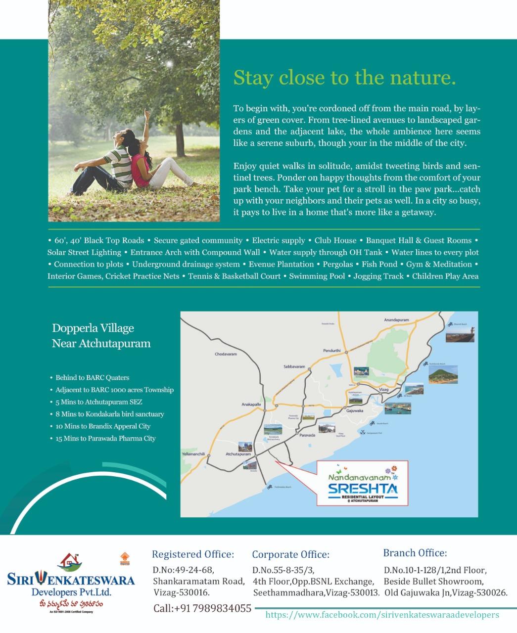 NANDANAVANAM SRESHTA  Residential plots for sale in Atchutapuram| Plot for sale Atchutapuram | Commercial and residential plots Atchutapuram