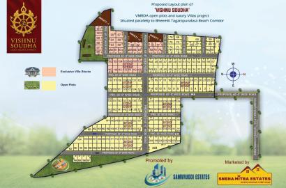 VISHNU SOUDHA RESIDENTIAL PLOTS AT THAGARAPUVALASA TO  BHEEMILLI ROAD PLOTS