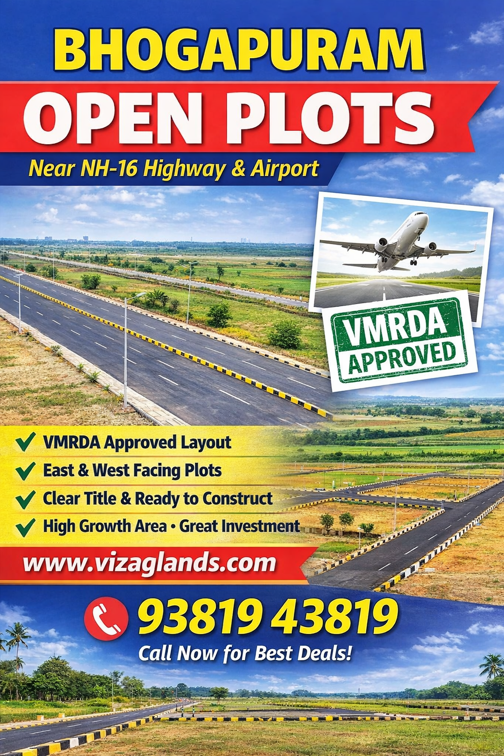 Residential plots in Bhogapuram, VMRDA-approved layout Bhogapuram, RERA-approved plots, Bhogapuram
