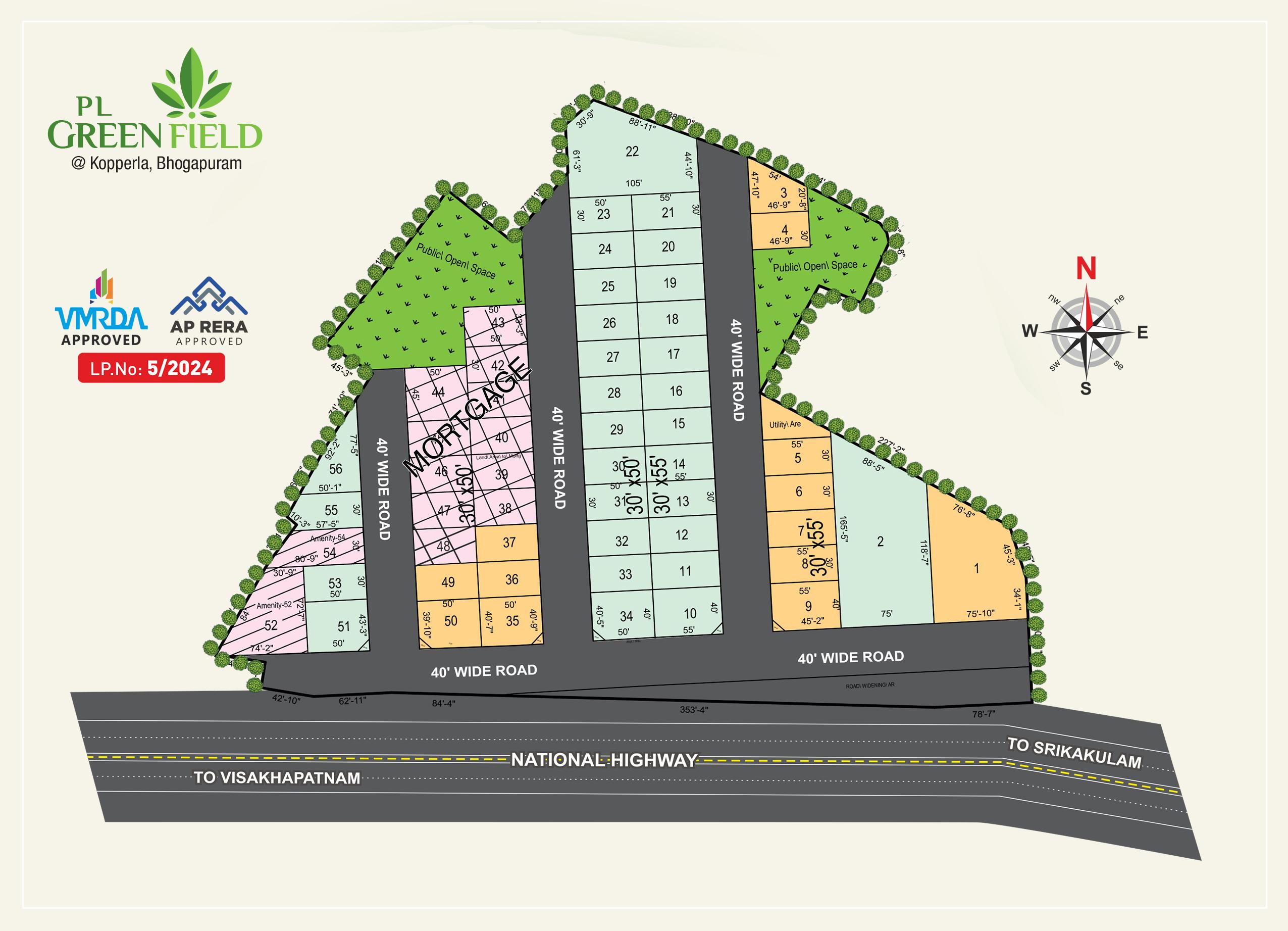 VMRDA-approved plots Kopperla Bhogapuram, Highway-facing plots, Bhogapuram NH-16