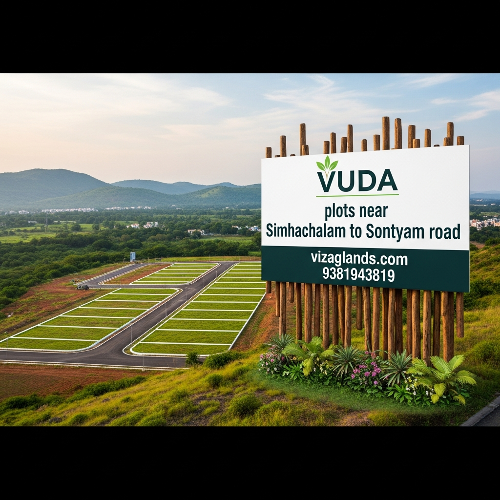 Plots for sale Simhachalam, VUDA approved plots in Simhachalam,Sontyam highway-facing plots, Vizag