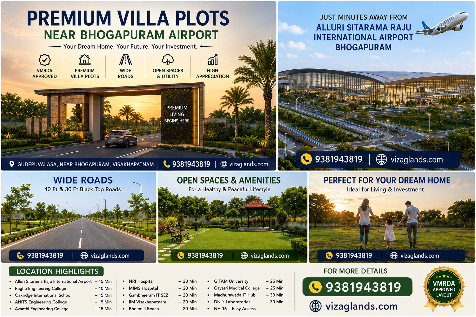 RESIDENTIAL PLOTS IN BHOGAPURAM, VMRDA APPROVED PLOTS IN BHOGAPURAM
