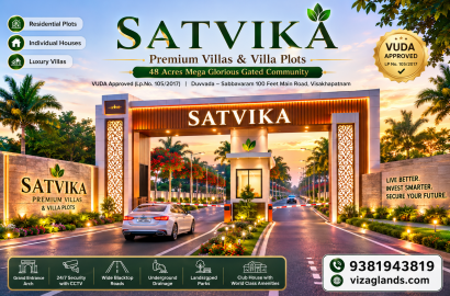 VUDA APPROVED PLOTS IN DUVVADA, LUXURY VILLA PLOTS IN DUVVADA