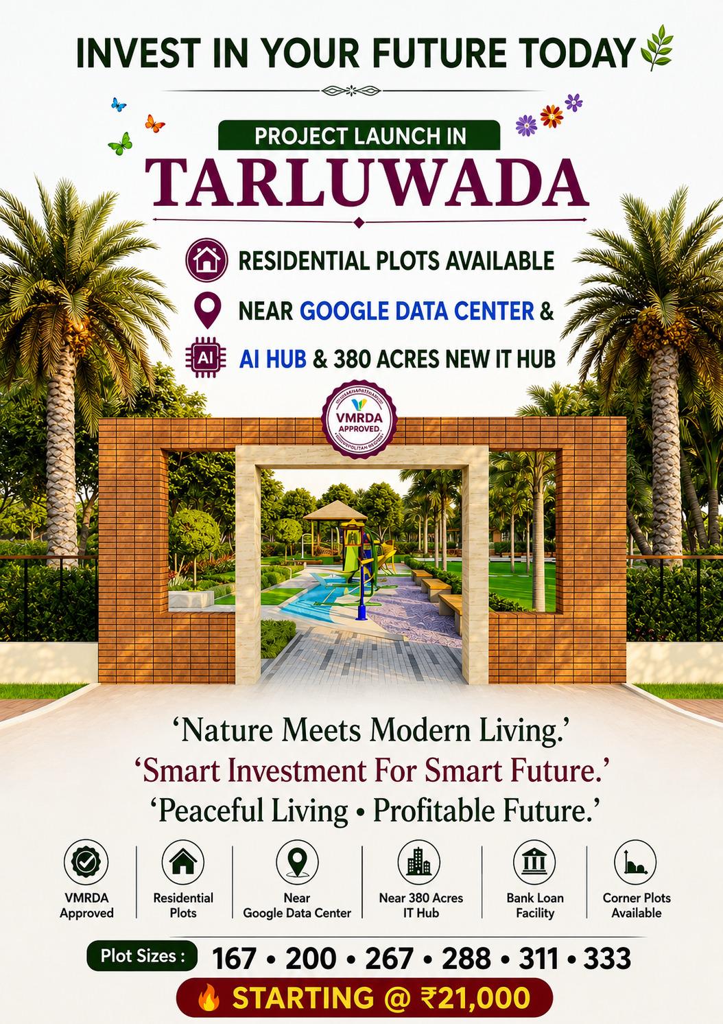 VMRDA APPROVED PLOTS IN ANANDAPURAM, RESIDENTIAL PLOTS FOR SALE IN ANANDAPURAM