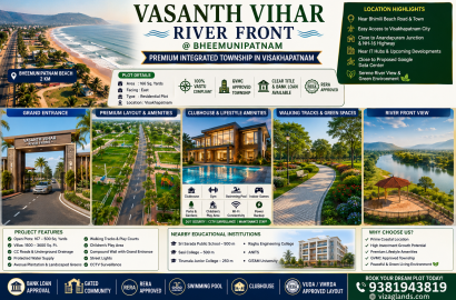 RESIDENTIAL PLOTS IN BHEEMILI, VUDA APPROVED PLOTS IN BHEEMUNIPATNAM