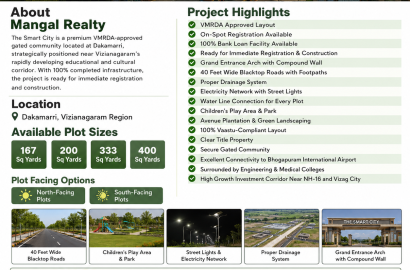 VMRDA & RERA APPROVED PLOTS IN DAKAMARRI, OPEN PLOTS FOR SALE IN DAKAMARRI