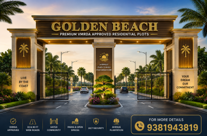 RESIDENTIAL PLOTS IN KAPULUPPADA, GOLDEN BEACH RSALE PLOTS IN KAPULUPPADA