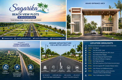 BEACH FACING PLOTS IN BHOGAPURAM  PREMIUM BEACH VIEW PLOTS VIZAG  BEACH SIDE PLOTS IN BHOGAPURAM