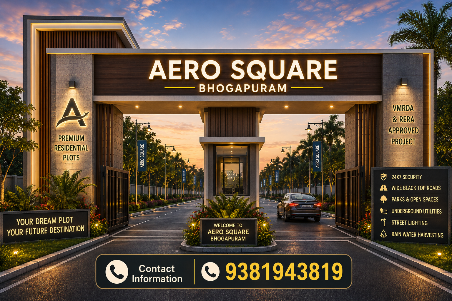 Premium Layout in Bhogapuram,Residential Plots Near Greenfield International Airport