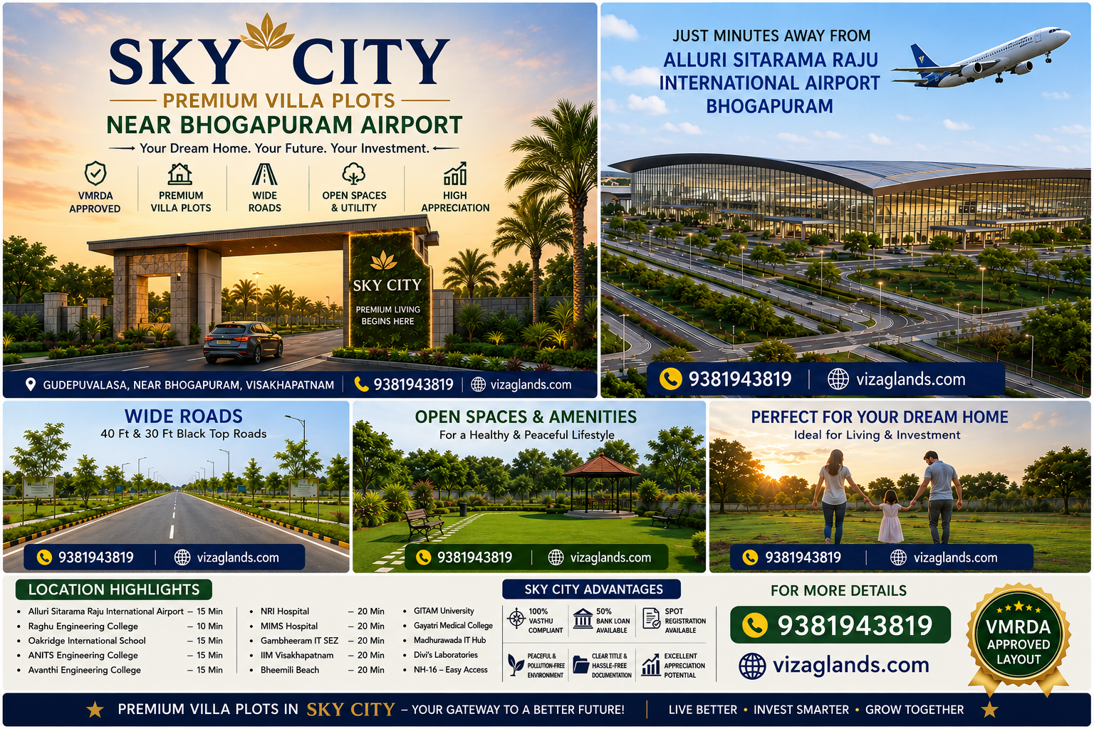 RESIDENTIAL PLOTS IN BHOGAPURAM, PLOTS FOR SALE NEAR BHOGAPURAM AIRPORT
