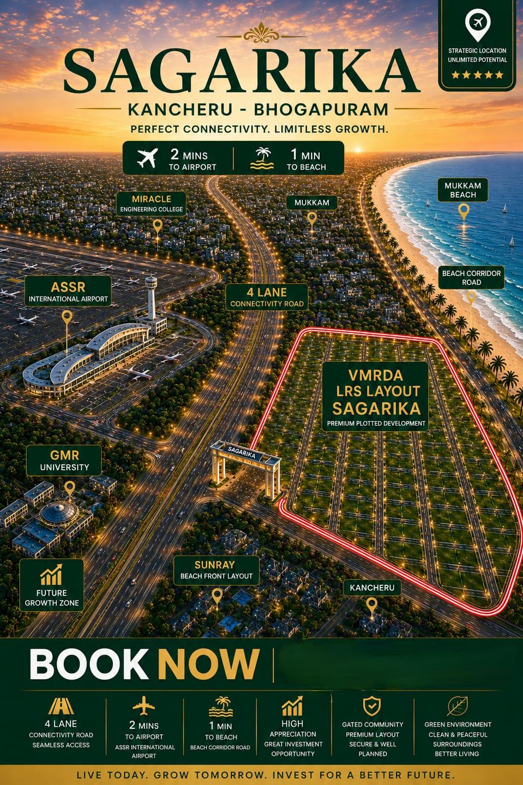 LUXURY BEACH VIEW PLOTS IN VIZAG.  OCEAN VIEW PLOTS IN BHOGAPURAM  BEACH SIDE PLOTS IN BHOGAPURAM