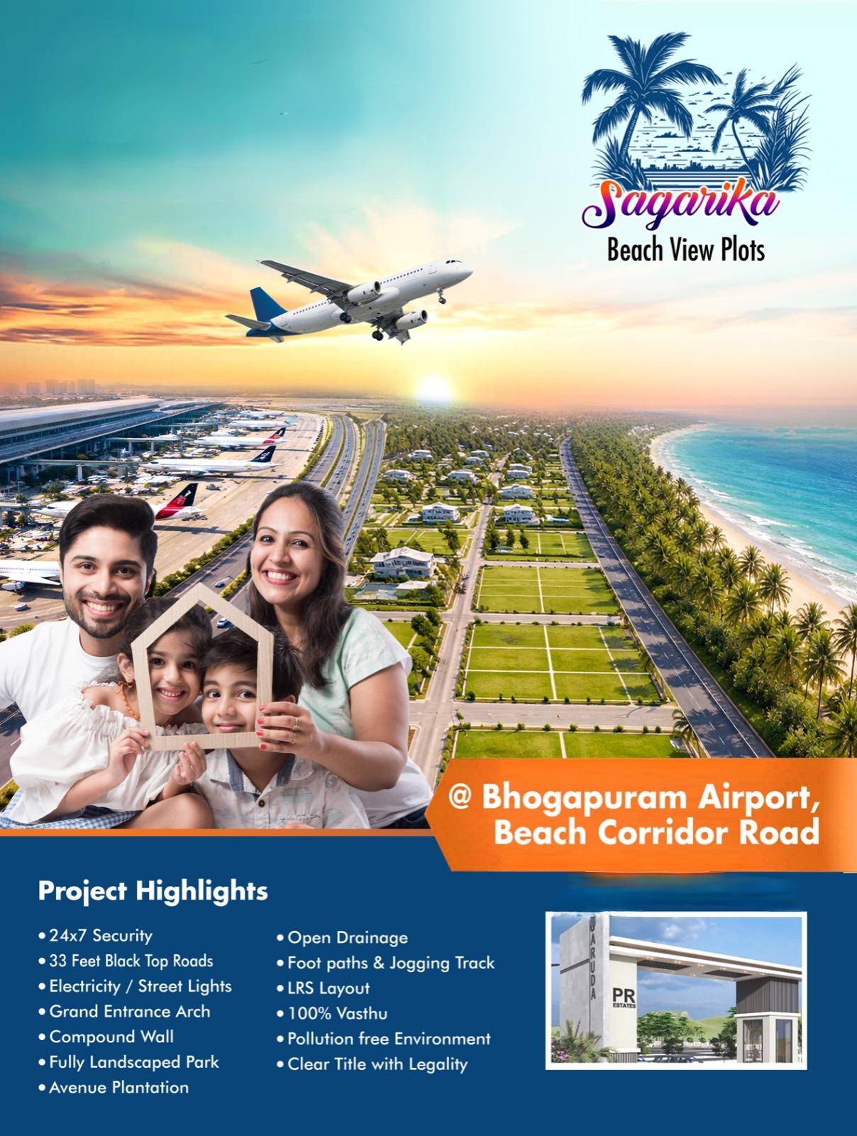 BEACH VIEW PLOTS IN BHOGAPURAM , SEA VIEW PLOTS IN BHOGAPURAM,  COASTAL VIEW PLOTS IN BHOGAPURAM