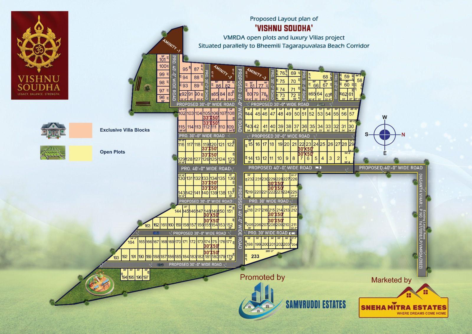 VMRDA PLOPTS FOR SALE IN THAGARAPUVLASA, VISHNUSOUDHA PLOTS FOR SALE IN THAGARAPUVALASA
