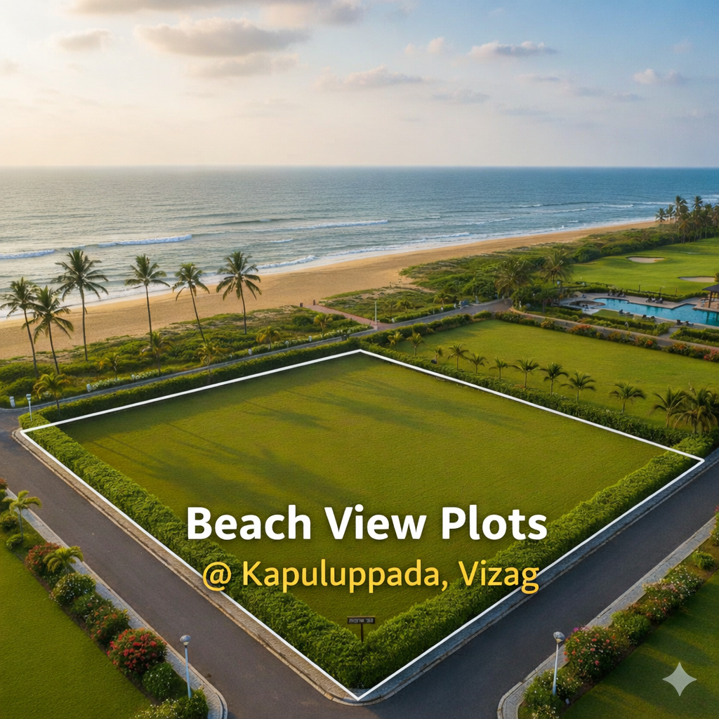 SEA VIEW PLOTS IN BHOGAPURAM,SEA FACING PLOTS IN BHOGAPURAM, SUNRAY BEACHFRONT PLOT FOR RESALE