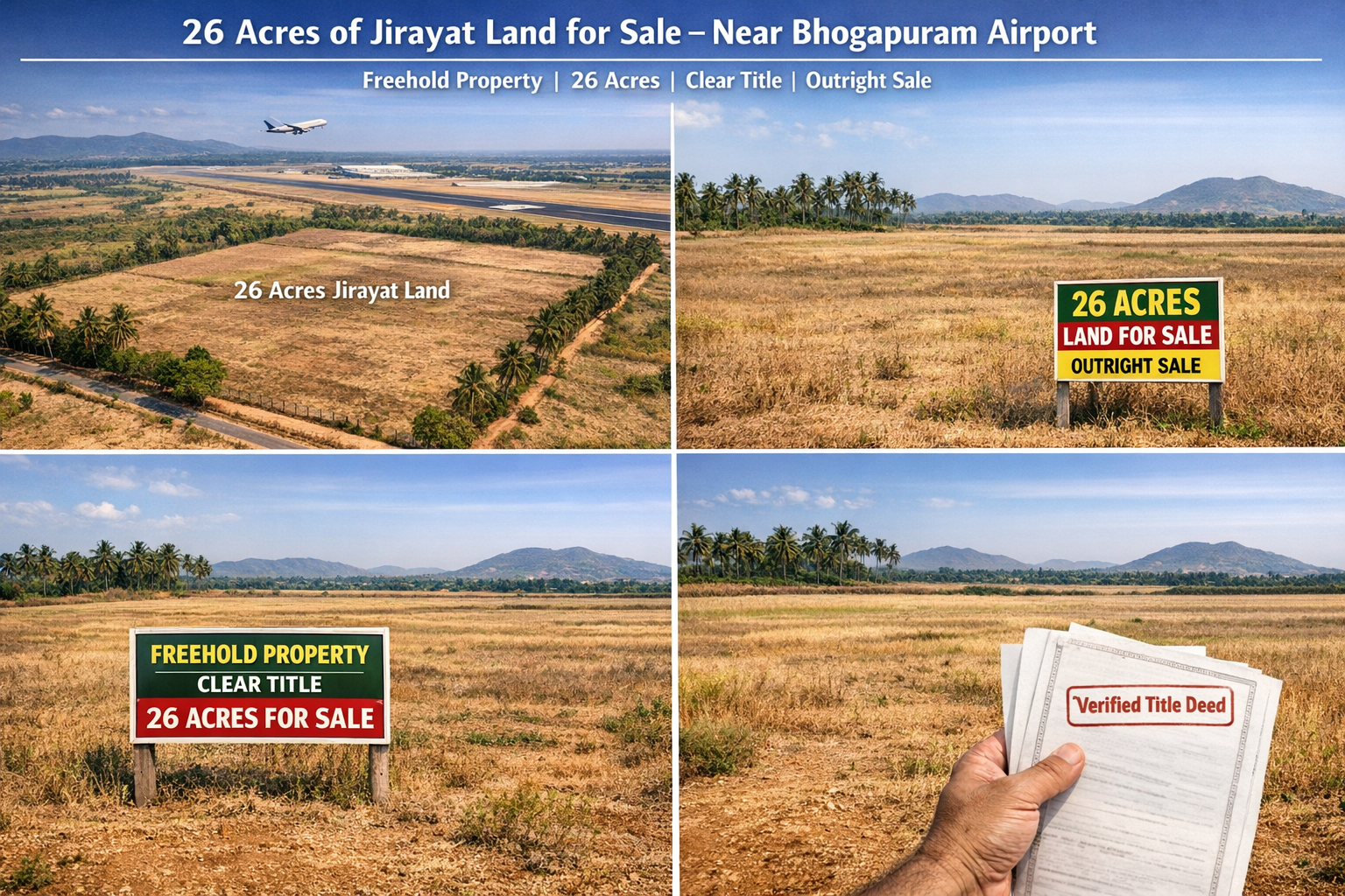 Lands for sale near Bhogapuram ,Mukkam Lands for sale near Bhogapuram