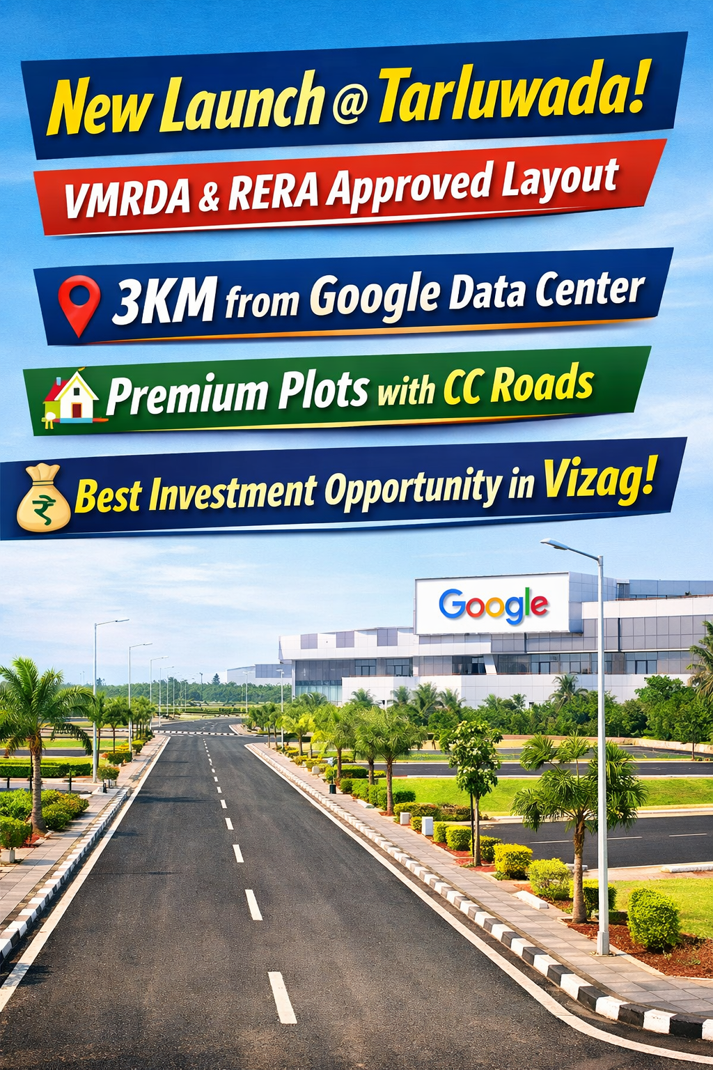 PLOTS IN TARLUVADA,VMRDA PLOTS IN TARLUVADA,