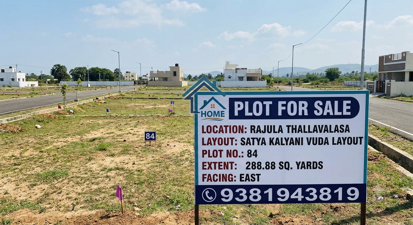 Plot for Sale in Rajula Thallavalasa, Satya Kalyani Vuda Layout Plots in Rajula Thallavalasa