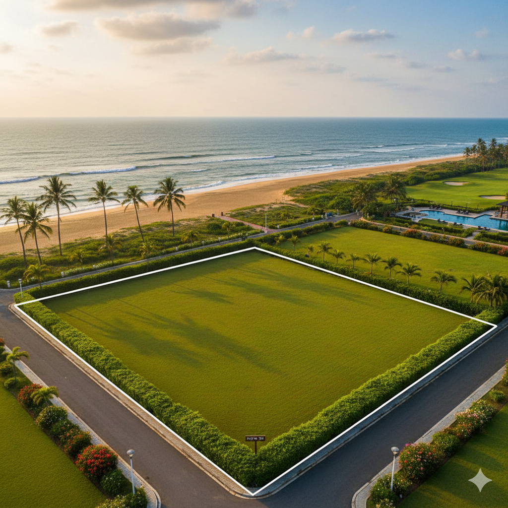 Sunray Beachfront Plot for Sale, Bhogapuram Beachfront Plots, Sea View Plots for Sale Bhogapuram