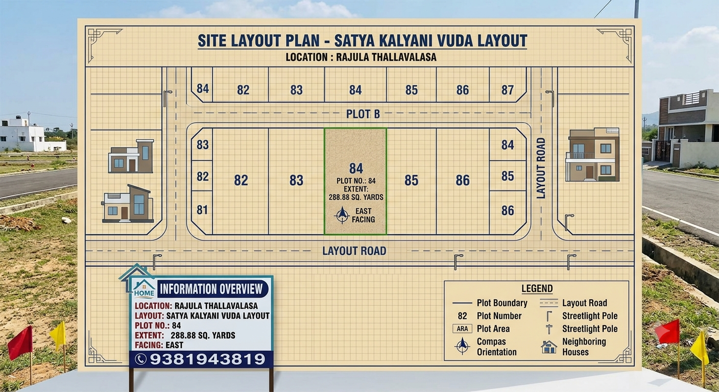 Plot for Sale in Rajula Thallavalasa, Satya Kalyani Vuda Layout Plots in Rajula Thallavalasa