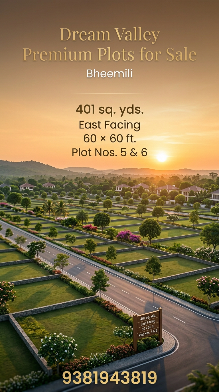 Dream Valley Layout Bheemili, Premium Plots for Sale Bheemili