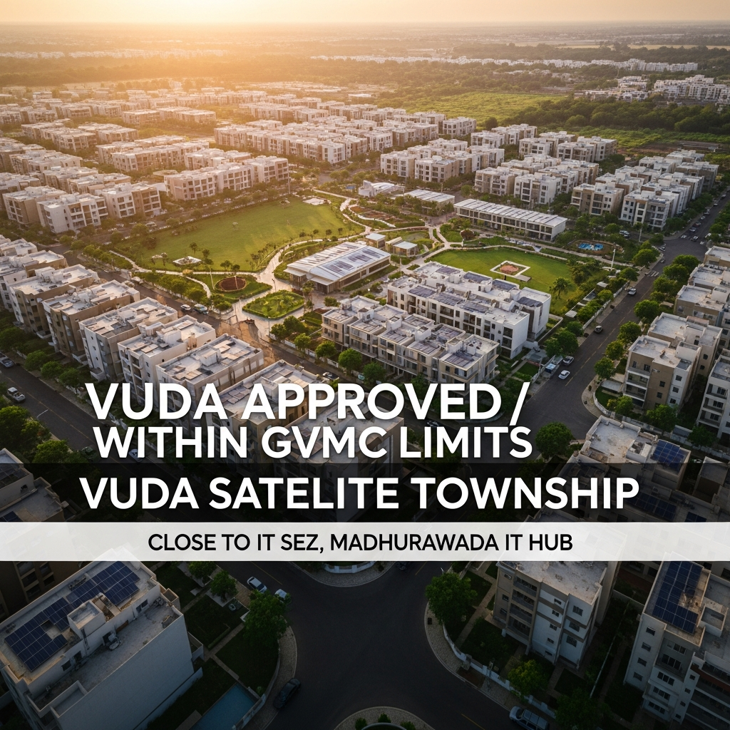 Residential plots for sale in Kapuluppada, Open Plots Near MADHURAWADA IT Zone, Plots for Sale Near RUSHIKONDA IT HUB