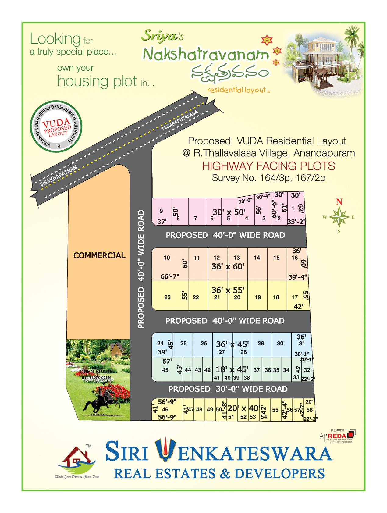 Highway facing plots Anandapuram, Highway facing plots R Thallavalasa,