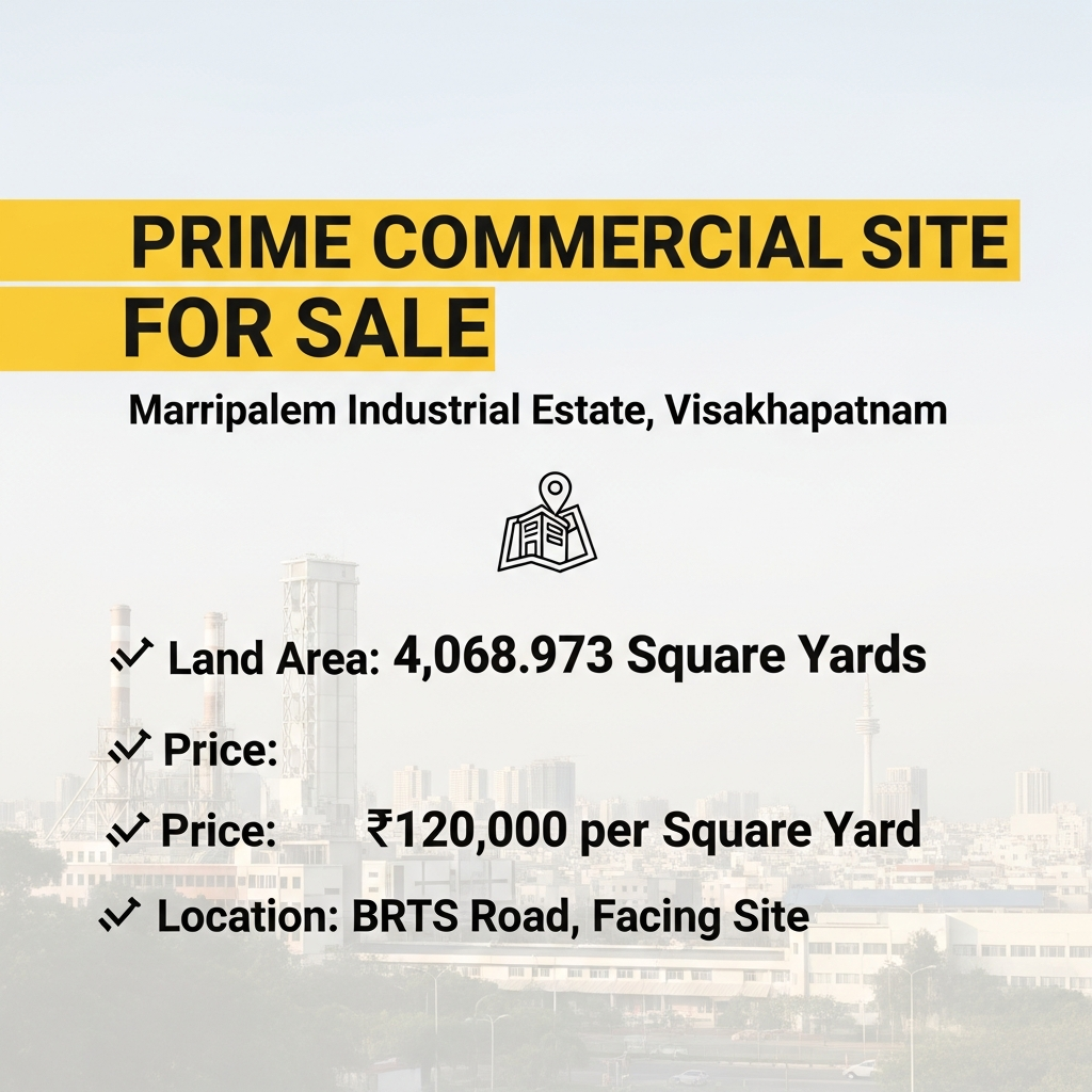 commercial property for sale in visakhapatnam, Commercial land for sale Marripalem Industrial Estate,