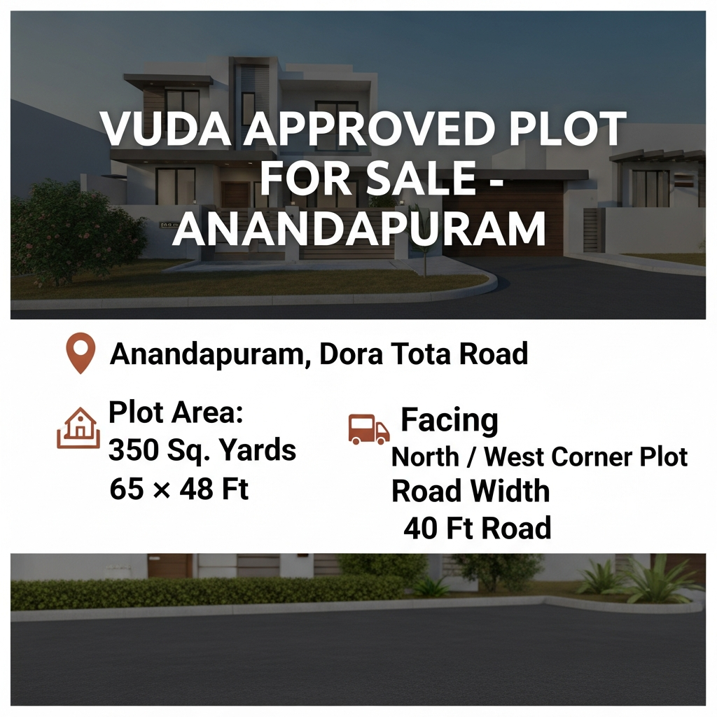 PLOTS IN ANANDAPURAM,VUDA APPROVED PLOT FOR SALE ANANDAPURAM. PLOT FOR SALE ANANDAPURAM