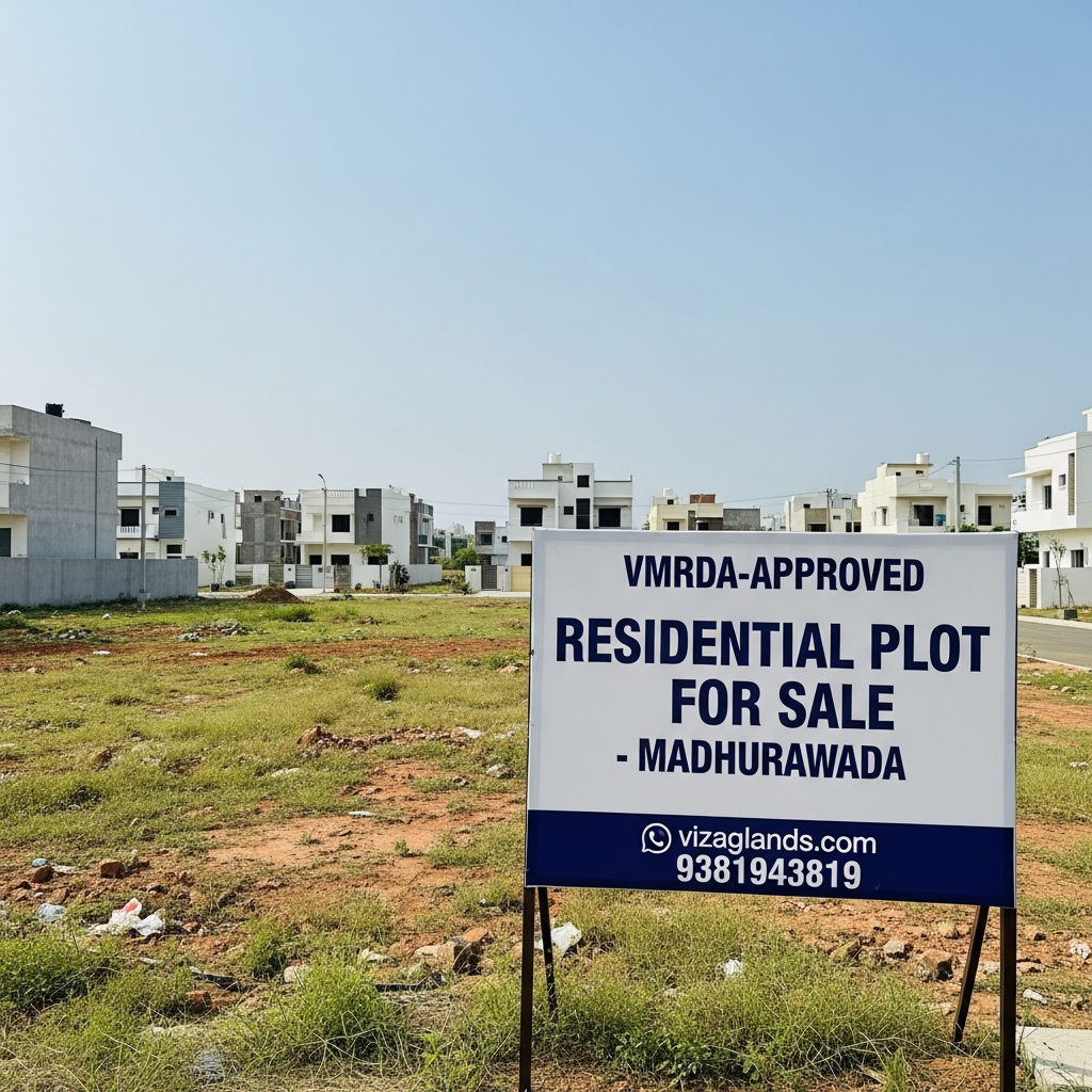 OPEN PLOTS FOR SALE IN MADHURAWADA, premium plots in Madhurawada VMRDA approved land in Vizag