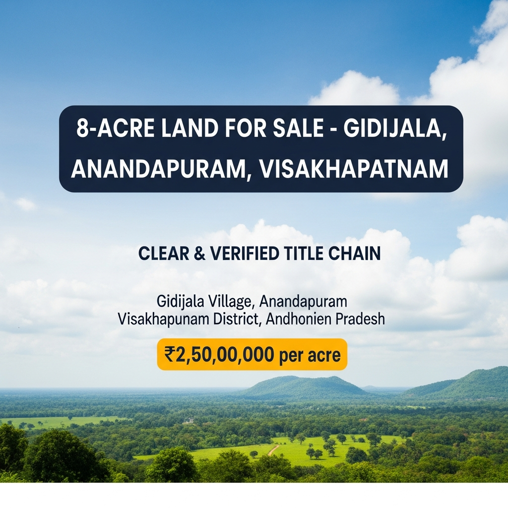 Land for Sale – Gidijala, Anandapuram, Visakhapatnam,Land for sale in Anandapuram, Visakhapatnam