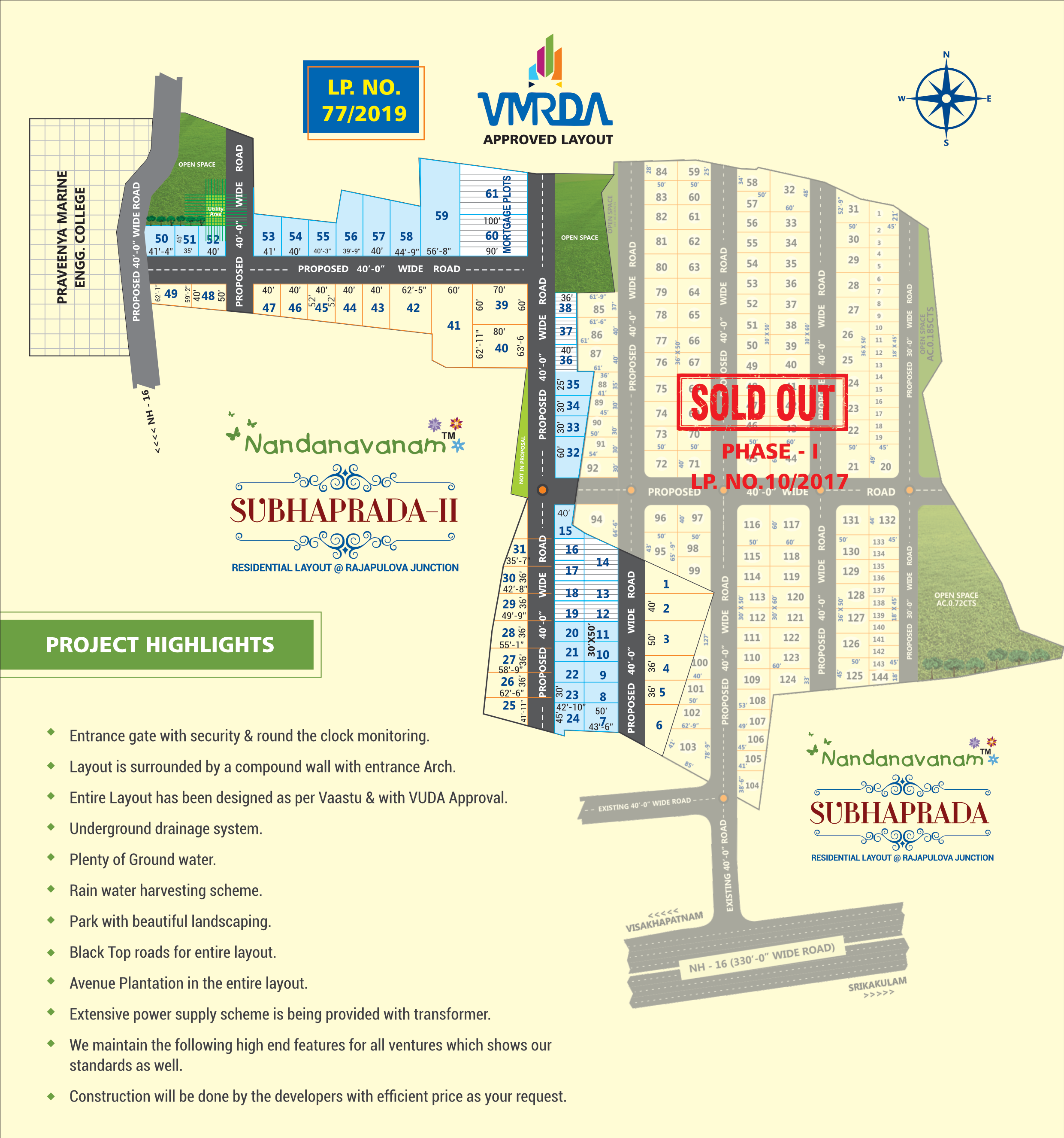 PLOTS IN Bhogapuram,Residential plots on Polipalli Highway, Bhogapuram,VUDA PLOTS IN  Bhogapuram