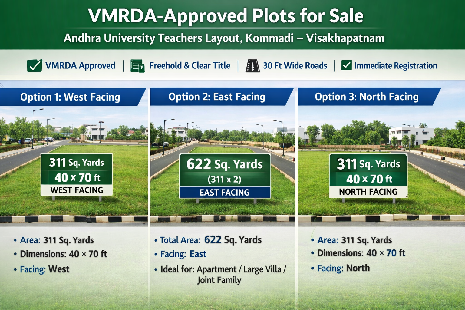 VUDA PLOTS IN KOMMADI. PLOTS IN KOMMADI, Visakhapatnam A U Teachers Layout, Kommadi, Visakhapatnam